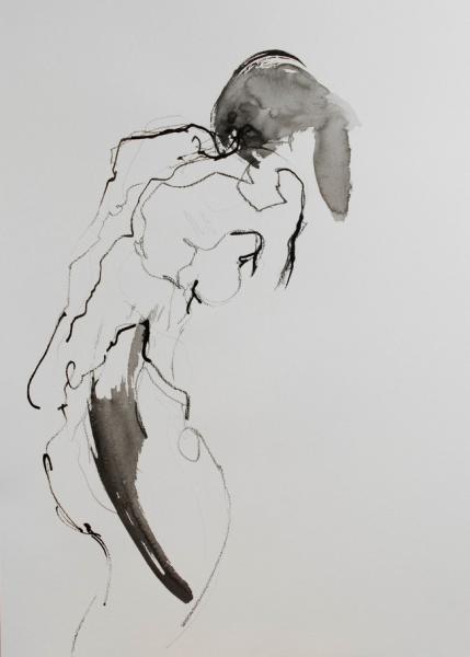 fusain encre s papier