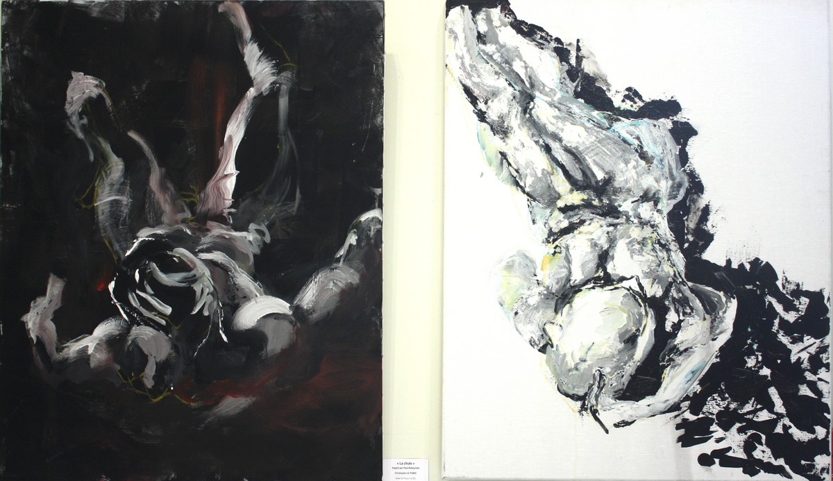 2 larrons, 2015 acrylique sur toile format 30F